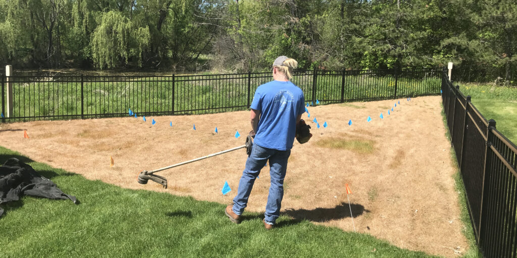 Prepping site for backyard restoration